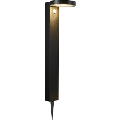 Afbeelding van Nordlux Rica rond tuinpaal solar LED module zwart