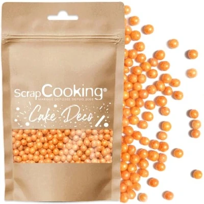 Afbeelding van ScrapCooking Zoete decoraties mini gouden ballen 55 g Bakdecoraties 7428