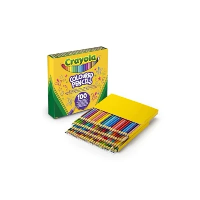 Afbeelding van Crayola, Kleurpotloden, 100 potloden in verschillende kleuren, FSC hout, levendige en intense ideaal voor tekenen 68 8100