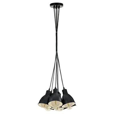 Afbeelding van Landelijke Eglo Hanglamp Priddy Zwart