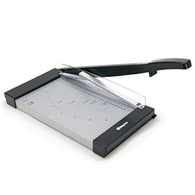 Image de Massicot Guillotine Papier Carton feuilles plastiques Capacité 10 Découpe 32 x 22 cm avec Pince de maintien