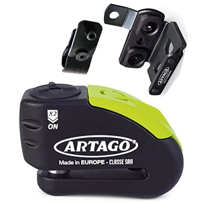 Afbeelding van ARTAGO 30 x 4 stuks diefstalbeveiliging met alarm 120 db hoge veiligheid + houder voor Honda CRF 1000 l Africa Twin, SRA goedgekeurd en Sold Secure Gold