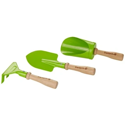 Afbeelding van Everearth Tuinset 3 Delig Hout Blank 20 Cm Groen