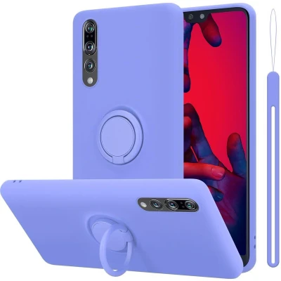 Afbeelding van Cadorabo Hoesje geschikt voor Huawei P20 PRO / PLUS in LIQUID LICHT PAARS Beschermhoes van flexibel TPU silicone Case Cover met ring