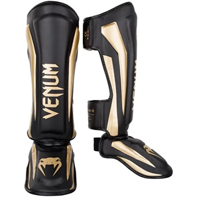 Afbeelding van Venum Kickboks Scheenbeschermers Elite Zwart Goud L