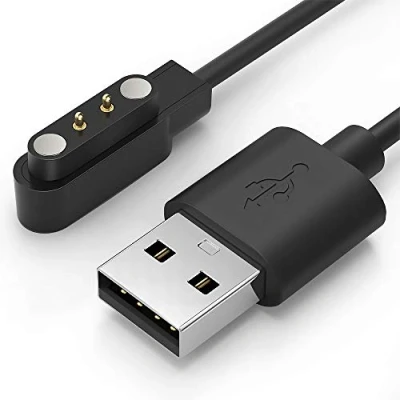 Afbeelding van TUSITA Magnetisch Oplaadkabel Compatibel met YAMAY SW022, AGPTEK LW11, Ticwatch GTX, Xiaomi Youpin Haylou Solar LS05 / RT LS05S USB 2 Pins 4mm Laadkabel Laadstation Oplader Opladen Kabel 3.3ft 100cm