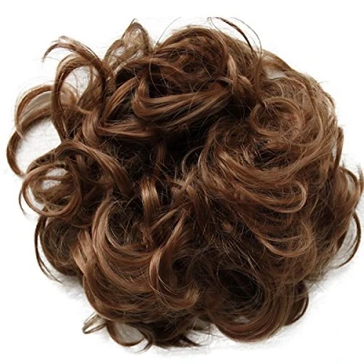 Afbeelding van CAISHA XXL Haarstukje Choucho voor het verkrijgen van volumineus opgedaan haar, krullend, knot, middenbruin, HW2