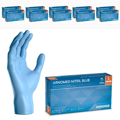 Afbeelding van ARNOMED Nitril handschoenen 1000 (L, blauw)