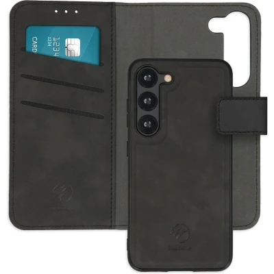 Afbeelding van iMoshion Hoesje Geschikt voor Samsung Galaxy S23 Met Pasjeshouder Uitneembare 2 in 1 Luxe Bookcase Zwart