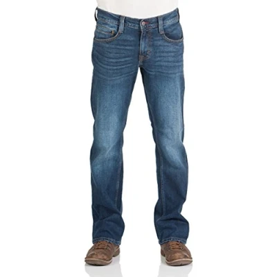 Afbeelding van Mustang Heren Jeans Broeken Oregon bootcut Fit Blauw Volwassenen Denim Jeansbroek