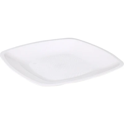 Afbeelding van Goldplast Bord reusable vierkant 1 vaks pP 18x18cm wit 25 stuks