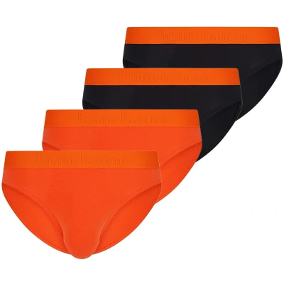 Afbeelding van Bruno Banani 4ER PACK Flowing Slip, Heren, Maat: Large, Schwarz orange