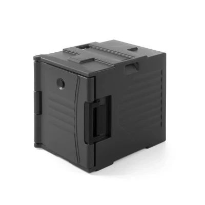 Afbeelding van Hendi Thermo catering container 2x GN 1/1 200 cm inhoud, HDPE (Hoge dichtheid Polyethyleen), Zwart, 68(b)x47,7(d)x62(h)cm, 877814