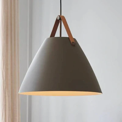 Afbeelding van Hanglamp Strap met metalen kap beige, 48 cm