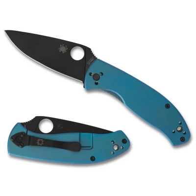 Afbeelding van Spyderco Tenacious Titanium Blue / Black 8Cr13MoV PE