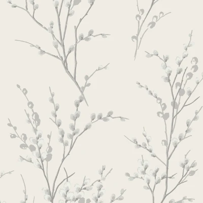 Afbeelding van Laura Ashley Vliesbehang Pussy Willow Steel 10mx52cm