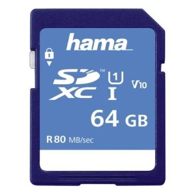 Image de Hama Carte mémoire flash 64 Go UHS Class 1 / Class10 SDXC I