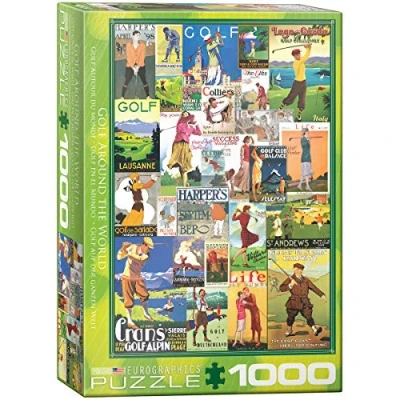Afbeelding van Eurographics GOLF Around THE World Puzzel voor kinderen, Maat: One Size, Multicoloured