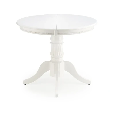Afbeelding van Uitschuifbare ronde eettafel William 90 tot 124 cm breed wit