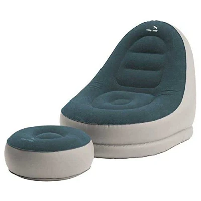 Afbeelding van Easy Camp Opblaasloungeset Comfy staalgrijs en blauw