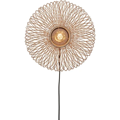 Afbeelding van GOOD&amp;MOJO Wandlamp Cango Bamboe Ø40cm Bruin