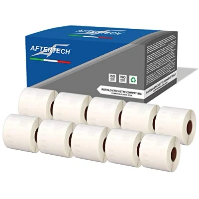 Afbeelding van Aftertech 10 x 99014 54 101 mm, compatibele zelfklevende etiketten (220 etiketten/rol = 2200 in totaal) voor Dymo LabelWriter S0722434 labelprinters