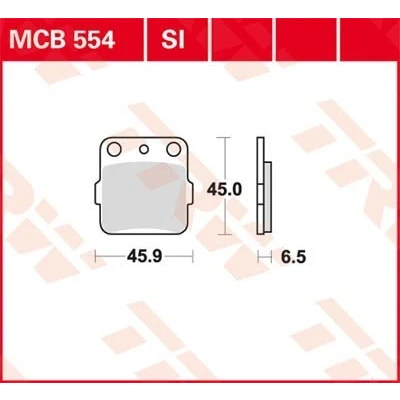 Afbeelding van Remblokkenset, schijfrem TRW MCB554SI