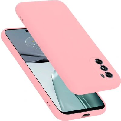 Afbeelding van Cadorabo Hoesje geschikt voor Motorola MOTO G62 5G in LIQUID ROZE Beschermhoes gemaakt van flexibel TPU silicone Case Cover