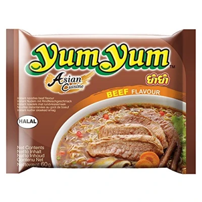 Image de Yum Instant Nouilles Bœuf Pk 60 g Lot de 45 (45 x g)