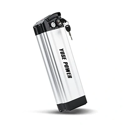 Afbeelding van YOSE POWER Reservebatterij voor elektrische fiets XH370 10J 36 V 15,6 Ah Silver Fish Lithium Ion batterij met USB MiFa, Rex, Prophete, Aldi