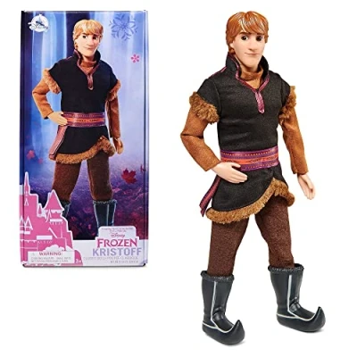 Afbeelding van Disney Store Officiële Kristoff Classic pop voor kinderen, 32 cm, beweegbare met gevormd haar en sherpa laarzen, geschikt kinderen vanaf 3 jaar