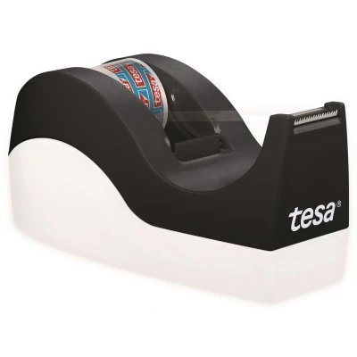 Afbeelding van tesa Plakbandhouder tesafilm Orca Zwart Incl. plakfolierol 33 m x 19 mm