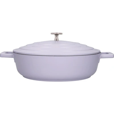 Afbeelding van MasterClass Stoofpan met deksel van licht gegoten aluminium, geschikt voor inductiekookplaten en oven, 4 l, 28 cm, lavendel