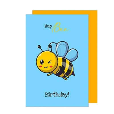 Afbeelding van Edition Seidel HapBee Premium verjaardagskaart met envelop bankbiljetten Happy Birthday wenskaart humor heren dames tieners kinderen bij (G3456 SW023)