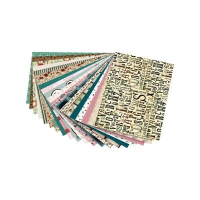 Image de Folia bloc de papier design vintage II 24 x 34 cm (20 feuilles)