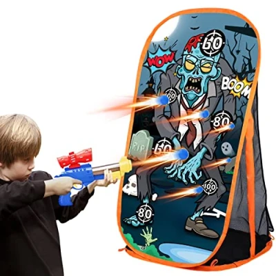 Afbeelding van Schietdoelspel, speelgoed voor zenuwpistolen, zombie schietdoel met net, binnen en buiten, cadeaus kinderen, jongens vanaf 5 10 jaar ouder (zombies in het kostuum)