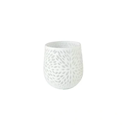 Afbeelding van Goebel Accessoires Vaas White Carved 17 Glas 17cm