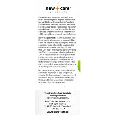 Afbeelding van New Care Multivitamine Kind 60 Kauwtabletten