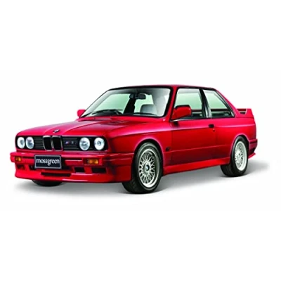 Image de Bburago BMW Série 3 (1988) Échelle 1:24, Réplique en fonte avec portes ouvrantes, Assortiment aléatoire, Licence officielle