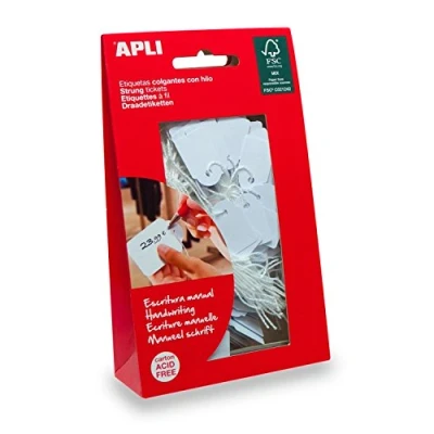 Afbeelding van Apli draadetiketten ft 18 x 29 mm (b h) (7010), etui van 200 stuks etiket