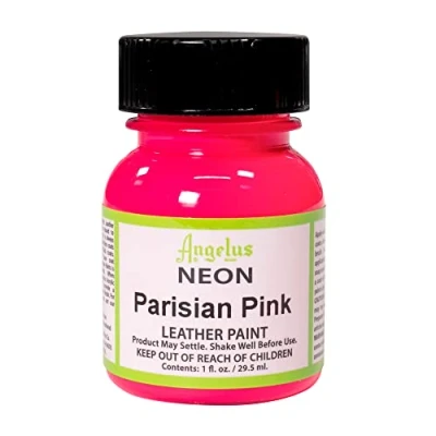 Afbeelding van Angelus Leather Acrylic Paint textielverf voor leren stoffen acrylbasis Neon Parisian Pink 29,5ml