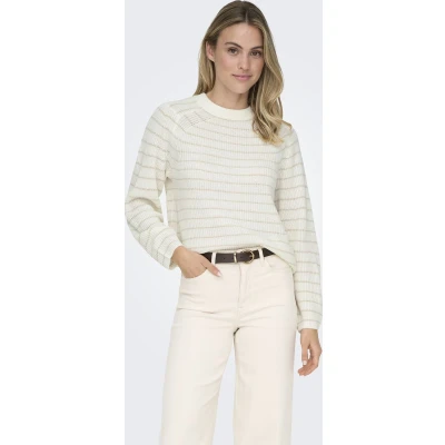 Afbeelding van Only Trui Onlbase L/s O neck Pullover Knt Noo 15285227 Jet Stream/pumice Stone Dames Maat S