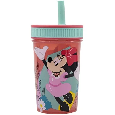 Afbeelding van Stor Herbruikbare beker voor kinderen met siliconen rietje, 465 ml MINNIE MOUSE BEING MORE