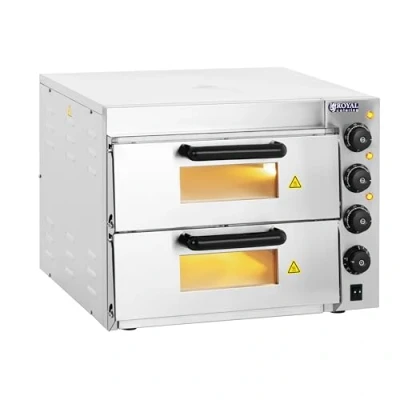 Afbeelding van Royal Catering Pizza oven Oventje 2 kamers Chamotte bodem
