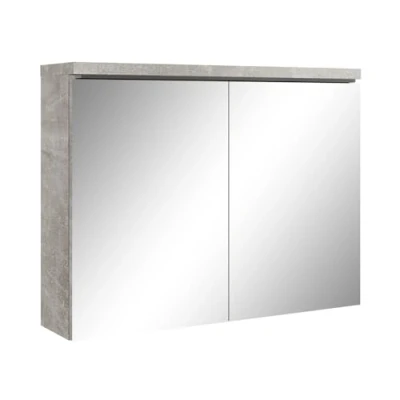 Afbeelding van Badplaats Badkamerkast Paso 80 x 20 60 cm Beton Grijs Spiegelkast Badkamer