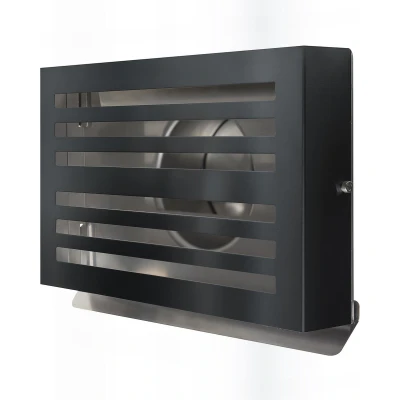 Afbeelding van Design gevelkap PREMIUM LINE BETA Ø 150mm met grofmazig gaas ZWART RAL7021