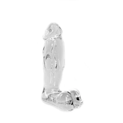 Afbeelding van Glazen Dildo Transparant Penis Dik