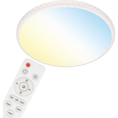 Afbeelding van Briloner Leuchten STYLE Plafondlamp met sterrenhemel effect 48W Dimbaar CCT Ø595cm Wit