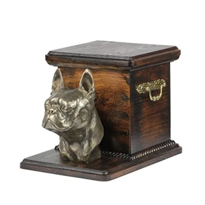 Afbeelding van Elegante urn hond voor Boston Terrier met hondenbuste asbewaring