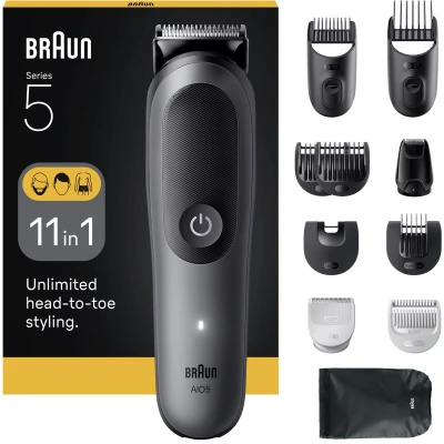 Afbeelding van Braun All in One Series 5 AIO5560 11in1 Verzorging Trimmen Voor Het Lichaam Grijs